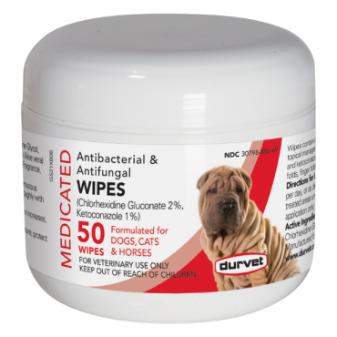 Durvet Medicated Antibacterial and Antifungal Wipes