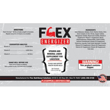 Flex Energizer Vitamin And Mineral Liquid Supplement for Livestock